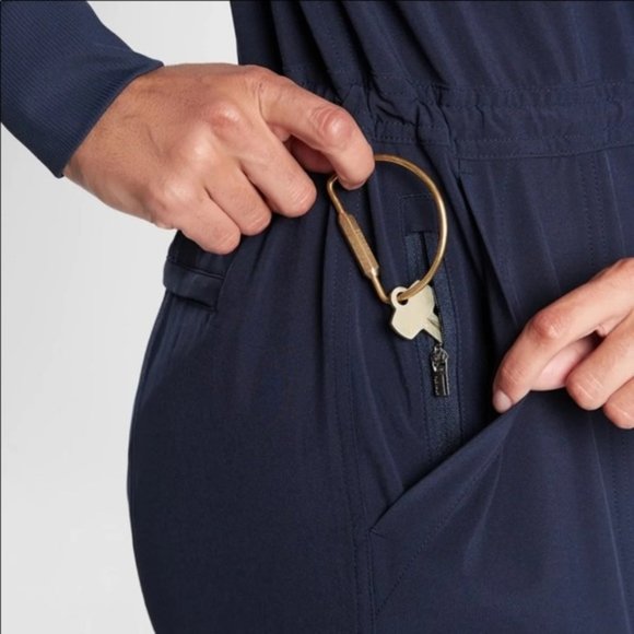 NWT Athleta Zuma Jumpsuit in Navy Size Small - Picture 3 of 15